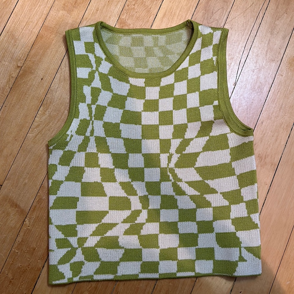 Checkered Crop Top